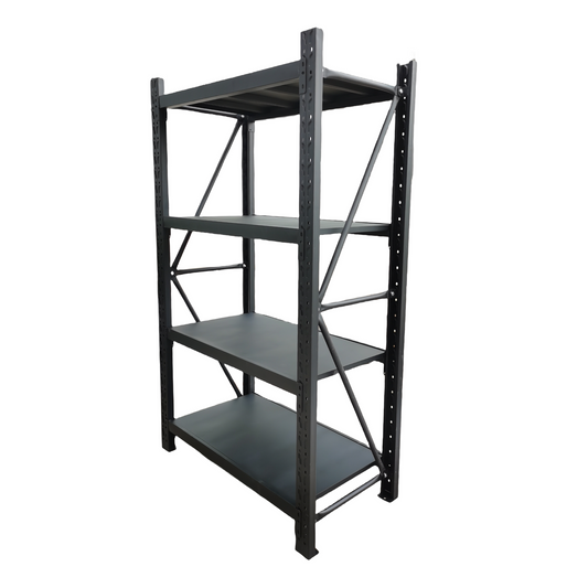 1 Bay Longspan Shelving 1500H x 1200W x 500D Black (New)