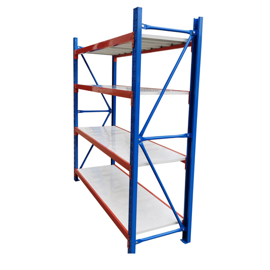 1 Bay Longspan Shelving 2400H x 2000W x 600D Blue/Orange