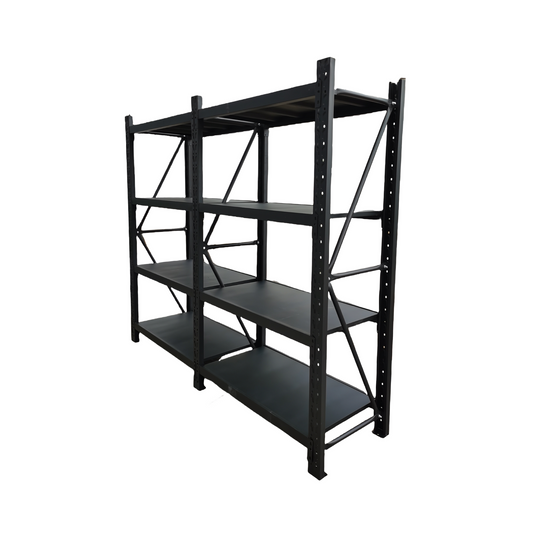 2 Bay Longspan Shelving 2000H x 2400W x 600D Black