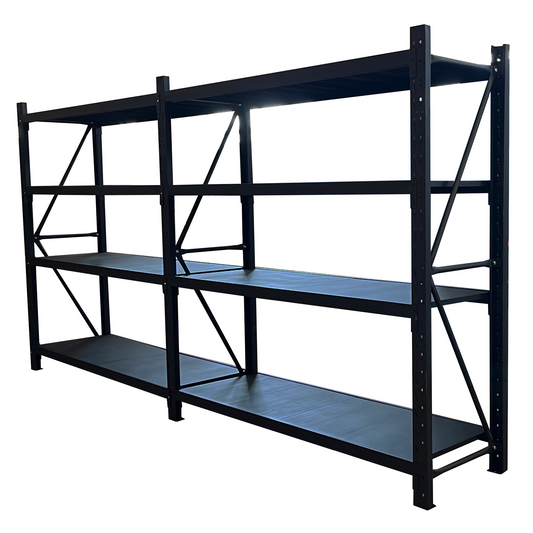 2 Bay Longspan Shelving 2400H x 3000W x 600D Black