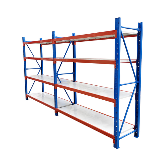 2 Bay Longspan Shelving 2000H x 4000W x 600D Blue/Orange