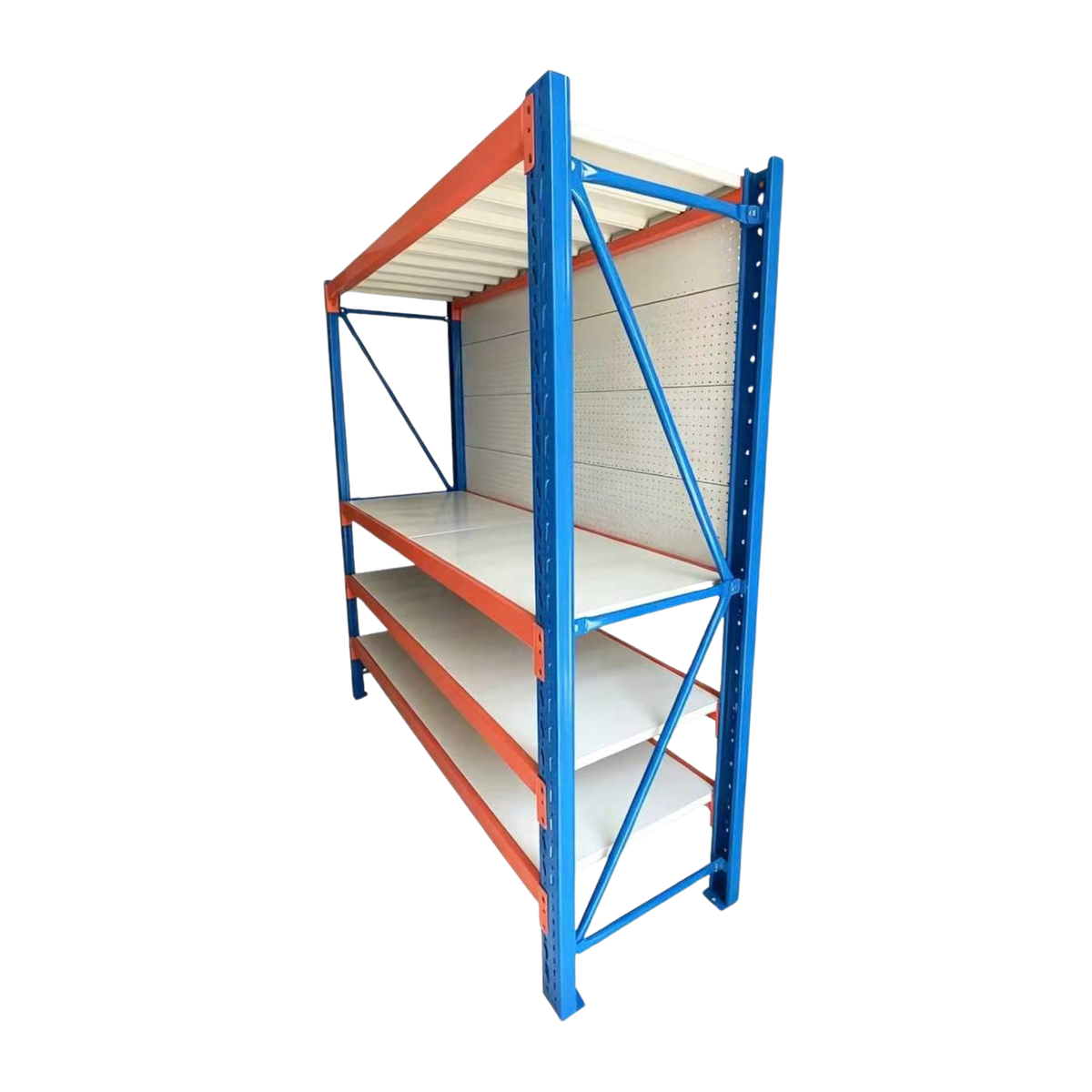 Shelving Pegboard Workstation 2000H x 2000W x 600D Blue/Orange